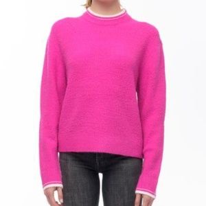 John + Jenn Hot Pink Varsity Pullover Sweater